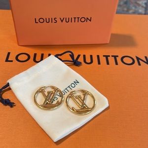 Louis Vuitton Logo Earrings